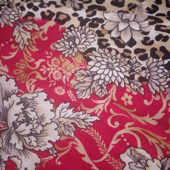 LINEA DONATELLA women's small floral & paisley animal print leopard spot blouse - Picture 10 of 10